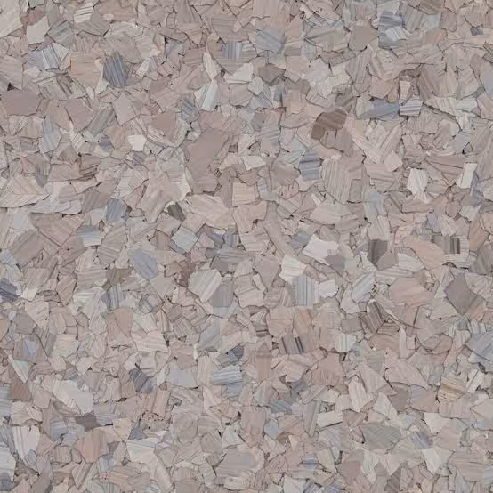 Pumice F9303 epoxy flake finish Pumice F9303 light gray epoxy flake blend sample