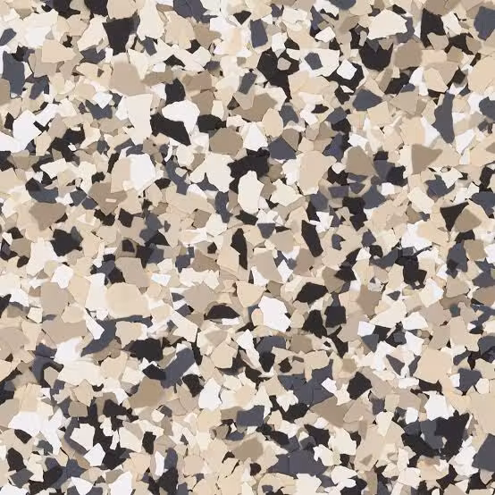 Loon FB966 epoxy flake finish Loon FB966 black white and gray epoxy flake blend sample